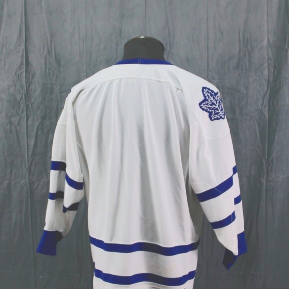 Toronto Maple Leafs Jersey (VTG) - Home White by Pro Player - Men's Medium - Picture 6 of 9